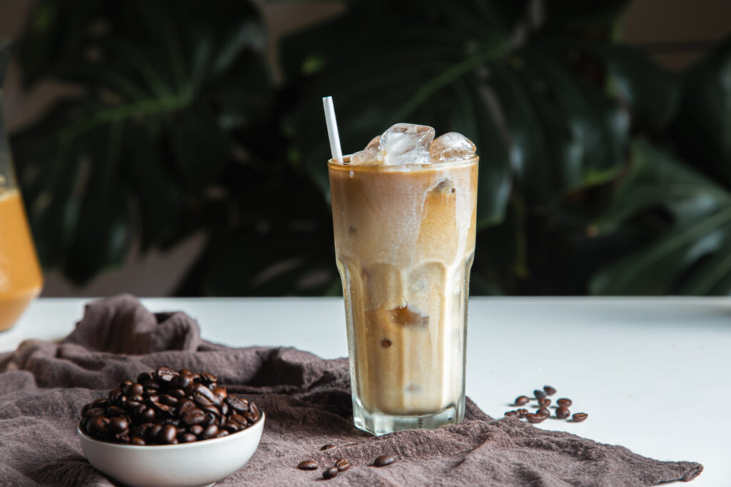 Vanilla sweet cream cold brew from fresh coffee beans.